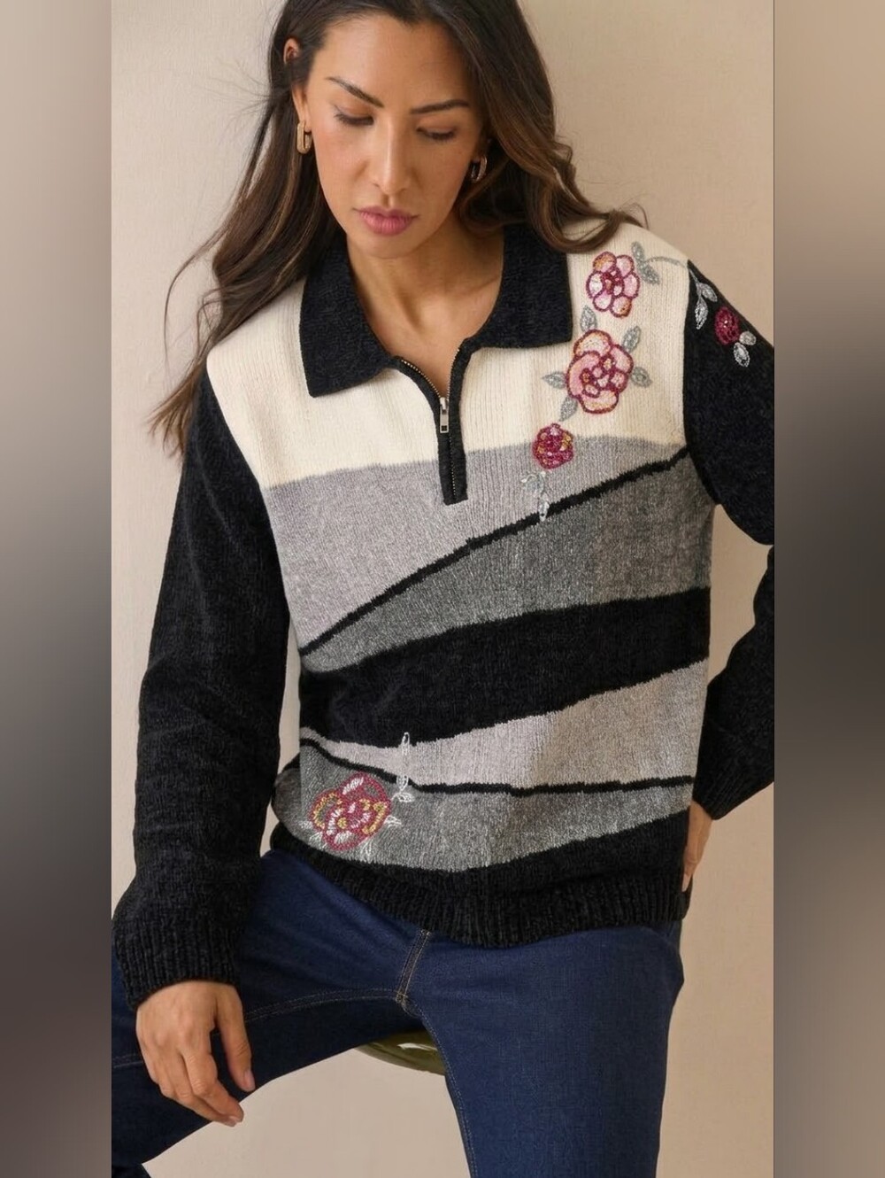 Alfred Dunner Vtg Whimsigoth Grandma Cottagecore Retro Indie Women Sweater XL